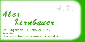 alex kirnbauer business card